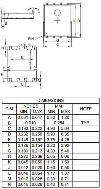 Mechanical Drawing - Micro Commercial Components (MCC) MBRP Auto-Grade Schottky Barrier Rectifiers